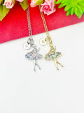 Christmas Gifts for Ballet Girls, Gold Ballet Girl Dance Necklace Personalized Customized Gifts, N582