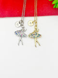 Christmas Gifts for Ballet Girls, Gold Ballet Girl Dance Necklace Personalized Customized Gifts, N582
