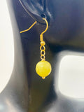 Gold Natural Jade Earrings, Best Seller Christmas Gifts for Girlfriends, N3703A