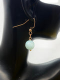 Rose Gold Natural Jade Earrings, Best Seller Christmas Gifts for Bestfriends, N3703B