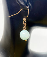 Rose Gold Natural Jade Earrings, Best Seller Christmas Gifts for Bestfriends, N3703B