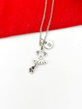 Silver Ballet Dress Charm Necklace, Christmas Gifts for Ballet Dance Girls, N5175A