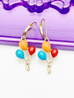 Gold Balloon Charm Earrings, Hypoallergenic, Best Seller Christmas Gifts for Girlfriends, N3185A