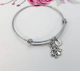 Silver Mom Panda and Baby Bear Charm Bracelet Christmas Luck Gifts,CN1415