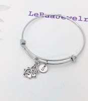 Silver Mom Panda and Baby Bear Charm Bracelet Christmas Luck Gifts,CN1415
