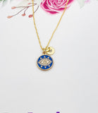 Gold Evil Eye Charm Necklace Christmas Gifts, N2929