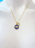 Gold Evil Eye Charm Necklace Christmas Gifts, N2929