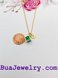 Gold Dice Charm Necklace Christmas Luck Gifts, N1872