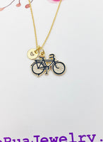Gold Bicycle Charm Necklace Best Christmas Sport Gifts, N2634