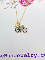 Gold Bicycle Charm Necklace Best Christmas Sport Gifts, N2634