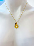 Gold Daisy Flower Charm Necklace Best Seller Christmas Gifts, N2979