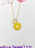 Gold Daisy Flower Charm Necklace Best Seller Christmas Gifts, N2979