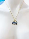 Bus Van Car Charm Necklace, N1715