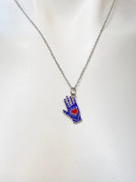 Silver Hand with Red Heart Charm Necklace Best Seller Valentine Gifts, N1429A