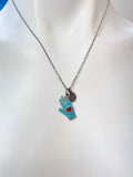 Silver Hand with Red Heart Charm Necklace Valentine Gifts, N1429D