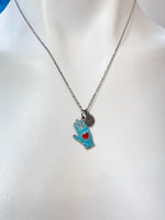 Silver Hand with Red Heart Charm Necklace Valentine Gifts, N1429D