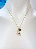 Gold Hand with Red Heart Charm Necklace Best Seller Valentine Gifts, N1429E