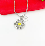 Silver Daisy Charm Necklace