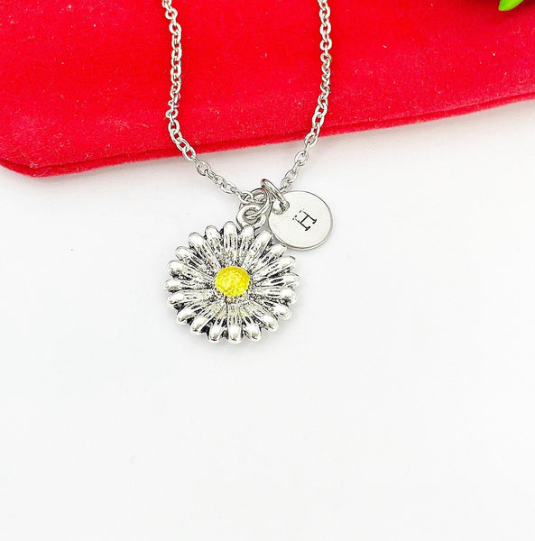 Silver Daisy Charm Necklace