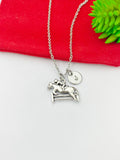 Silver Horse Back Rider Charm Necklace Christmas Equestrian Gifts, N1791A