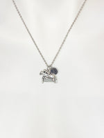 Silver Horse Back Rider Charm Necklace Christmas Equestrian Gifts, N1791A