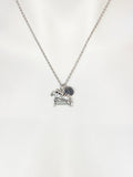 Silver Horse Back Rider Charm Necklace Christmas Equestrian Gifts, N1791A