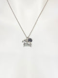Silver Horse Back Rider Charm Necklace Christmas Equestrian Gifts, N1791A
