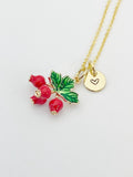 Gold Pomegranate Charm Necklace Christmas Gifts, N1020