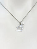 Silver Microscope Charm Necklace Christmas Gifts, N4809
