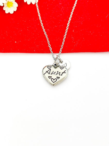 Silver Aunt Charm Necklace Christmas Gifts, N3632