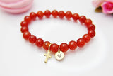 Gold Natural Carnelian Bracelet Best Seller Christmas Gifts, N4981