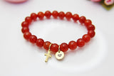 Gold Natural Carnelian Bracelet Best Seller Christmas Gifts, N4981