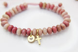 Gold Natural Rhodonite Bracelet Best Seller Christmas Gifts, N4806