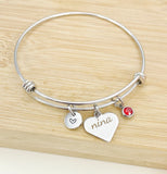 Christmas Gifts for Nina Grandma Grandmother, Stainless Steel Nina Bracelet D003