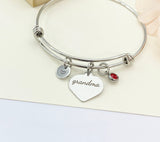 Stainless Steel Heart Grandma Bracelet D005