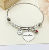 Stainless Steel Heart Grandma Bracelet D005