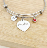 Stainless Steel Heart Grandma Bracelet D005