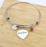 Stainless Steel Heart Grandma Bracelet D005
