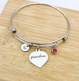 Stainless Steel Heart Grandma Bracelet D005
