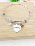Best Christmas Gifts for Gammy Grandmother, Stainless Steel Heart Gammy Bracelet D007