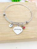 Best Christmas Gifts for Gammy Grandmother, Stainless Steel Heart Gammy Bracelet D007