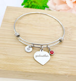 Best Christmas Gifts for Godmother, Stainless Steel Heart Godmother Bracelet D008