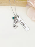 Silver Cheerleader Dance Necklace Best Seller Christmas Gifts for Cheerleader, School Sport Team Cheer Gifts, D013