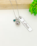 Silver Soccer Necklace, Best Seller Christmas Gifts for Soccer Team, School Sport Team Gifts, Ball, D021