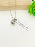 Silver Soccer Necklace Best Seller Christmas Gifts for Soccer Team, School Sport Team Gifts, Ball, D022