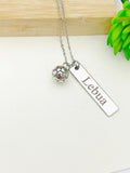 Silver Soccer Necklace Best Seller Christmas Gifts for Soccer Team, School Sport Team Gifts, Ball, D023