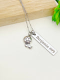 Silver Soccer Necklace Christmas Gifts for Soccer Team, School Sport Team Gifts, Ball, D026