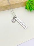Personalized Soccer Necklace, Engraved Name, Stainless Steel, D027