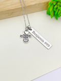 Silver I Heart Soccer Necklace Christmas Gifts for Soccer Team, School Sport Team Gifts, Ball, D028