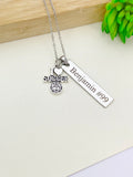 Silver I Heart Soccer Necklace Christmas Gifts for Soccer Team, School Sport Team Gifts, Ball, D028